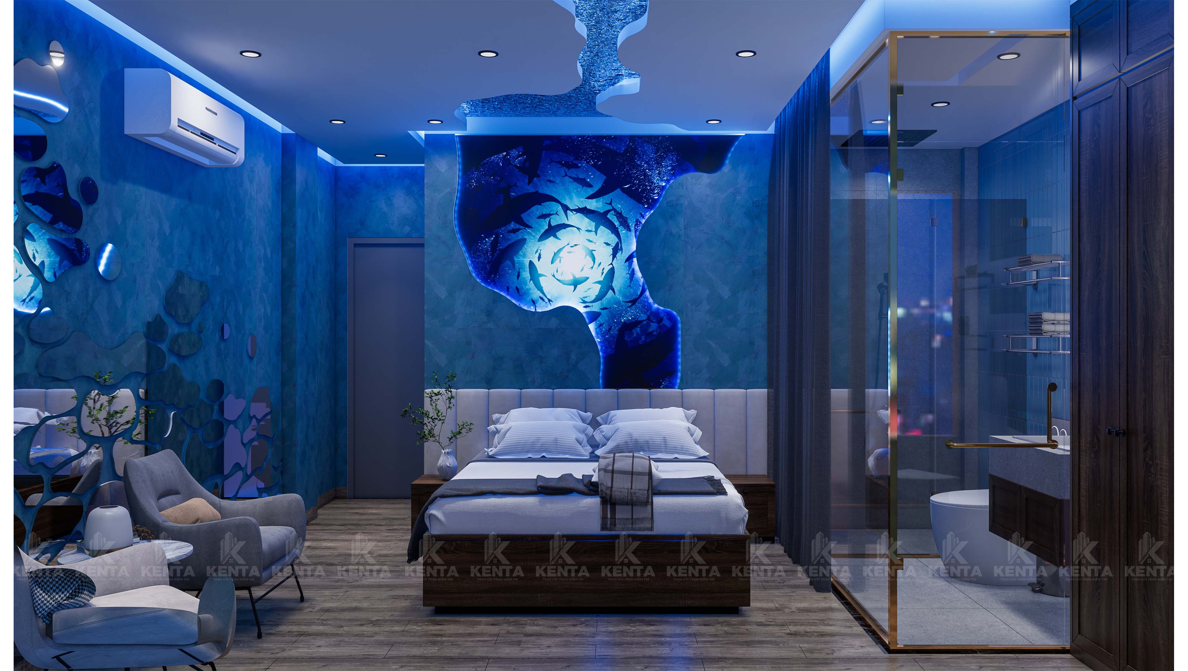 Công trình nội thất khách sạn 1120 Quang Trung - Lầu 1